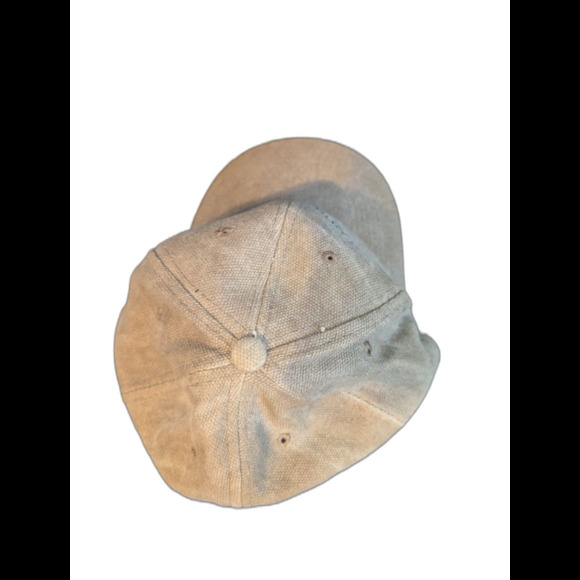 VNTG Longaberger Baskets Baseball Cap Hat Khaki Teal Logo Adjustable Strapback - Picture 3 of 6